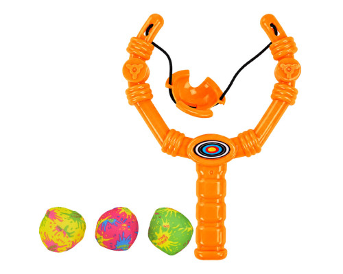 Дитяча Рогатка XG88-23(Orange) 3 м'які кульки, в сітці