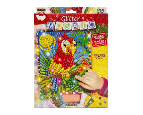 Креативна творчість "Блискуча мозаїка: Parrot" БМ-02-06, 20.6х26 см
