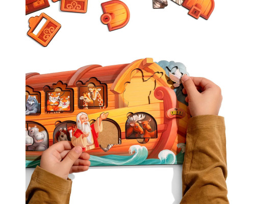 Развивающий пазл-вкладыш "Ноев ковчег" PSD275 с фоном