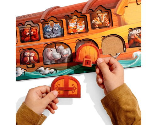 Развивающий пазл-вкладыш "Ноев ковчег" PSD275 с фоном