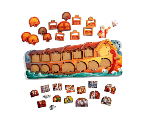 Развивающий пазл-вкладыш "Ноев ковчег" PSD275 с фоном