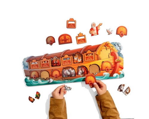 Развивающий пазл-вкладыш "Ноев ковчег" PSD275 с фоном