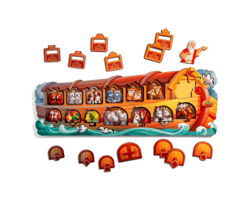 Развивающий пазл-вкладыш "Ноев ковчег" PSD275 с фоном