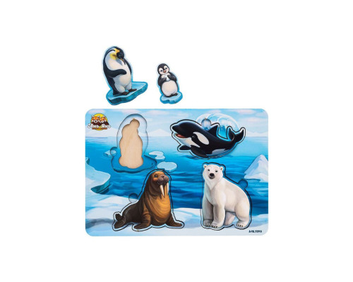 Деревянный пазл-вкладыш "Арктика" Ubumblebees (ПСД102) PSD102 мама и малыш