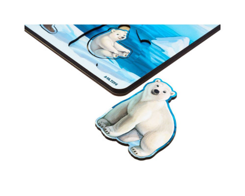 Деревянный пазл-вкладыш "Арктика" Ubumblebees (ПСД102) PSD102 мама и малыш