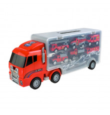 Дитячий трейлер з машинками PS006-2, 6 машинок