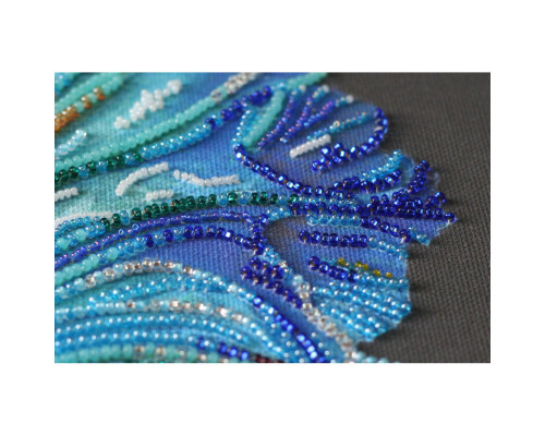 Набір для вишивання бісером "Синє золото" AB-746 на натуральному полотні
