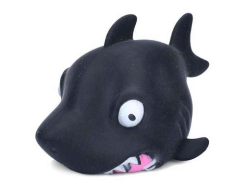 Дитяча іграшка-антистрес "Акула" MS 4043(Black) з борошном, 10 см