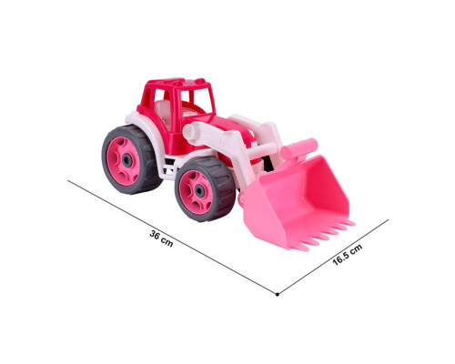 Детская игрушка Трактор 8195TXK с ковшом, розовый