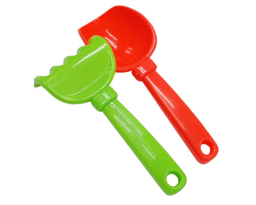 Набір для пісочниці "Латаття №5" 1074(Green-Red) лопатка, граблі
