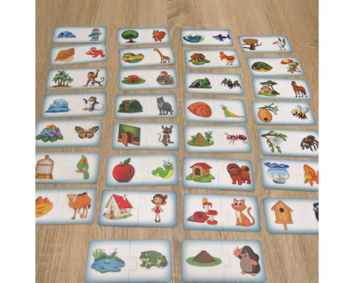 Дитяча настільна гра "Чий будиночок" 0468, 30 картонних карток