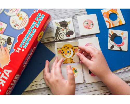 Детские учебные пазлы. Забавные зверьки 13203008, 14 развивающих игр в наборе