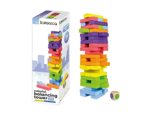 Настільна гра "Вежа-балансир Дженга" 900781 з кубиком