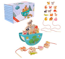 Деревянная игрушка Балансир-шнуровка 2 в 1 C9406