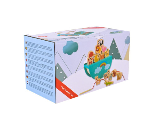 Деревянная игрушка Балансир-шнуровка 2 в 1 C9406