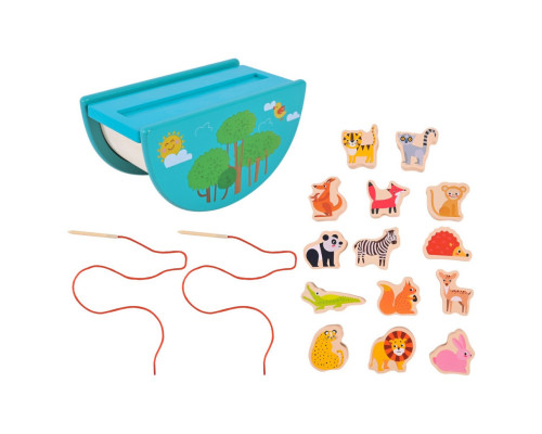 Деревянная игрушка Балансир-шнуровка 2 в 1 C9406