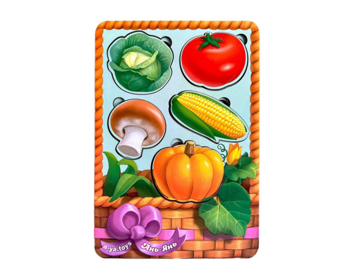 Настольная развивающая игра "Корзина с овощами-2" Ubumblebees (ПСФ043) PSF043 сортер-вкладыш