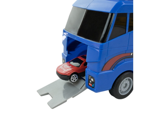 Дитячий трейлер з машинками PS006-1, 6 машинок