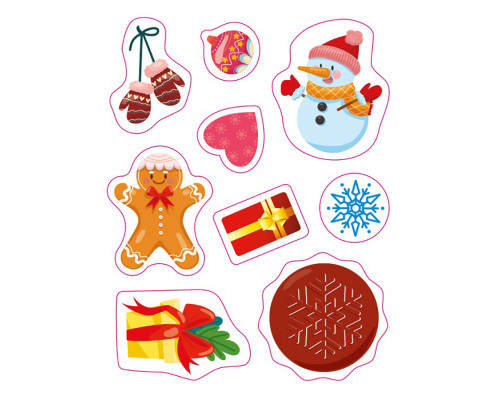 Вітальна листівка "З Новим роком!" 1012004 з наліпками