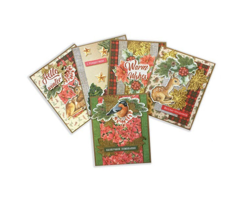 Набір для створення вітальних листівок "Our warm Christmas" FDGCK-019