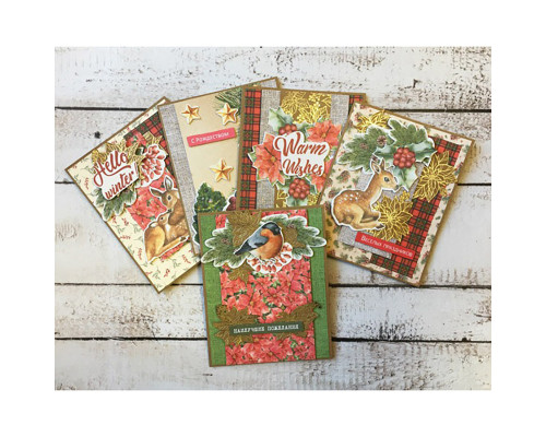 Набір для створення вітальних листівок "Our warm Christmas" FDGCK-019