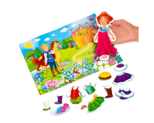 Гра магнітна одягалка «Принцеса» VT3204-26, 1 лялька, 14 магнітів