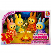 Детский пазл "Веселые Лабубу" LAB41 постер, 35 элементов