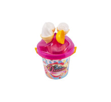 Детский набор для игры с песком ТехноК 5743TXK с формочками мороженого Розовый