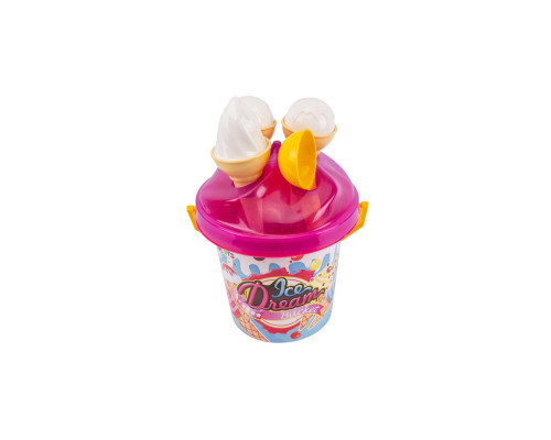 Дитячий набір для гри з піском ТехноК 5743TXK із формочками морозива Рожевий