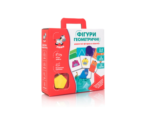 Развивающий набор Геометрические фигуры ZB2001-02 из дерева