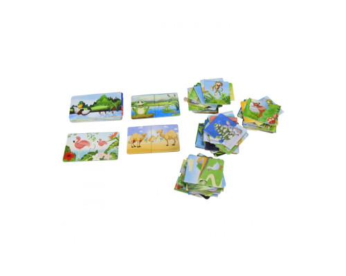 Пазли "Хто чия мама?" Strateg 30701, 36 парних частин