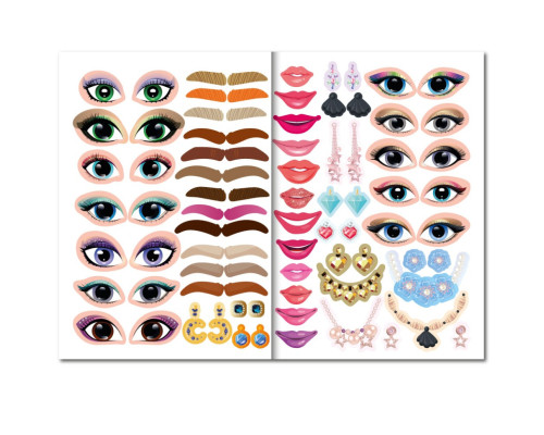Детская книжка с наклейками студия красоты "Make up accesories" РМ-76-01