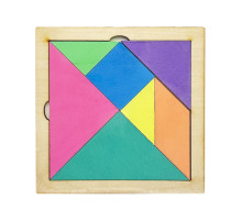 Дитяча розвиваюча іграшка "Танграм" AS-7112, О-00008 кольоровий, дерево, 12х12 см