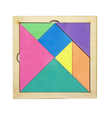 Дитяча розвиваюча іграшка "Танграм" AS-7112, О-00008 кольоровий, дерево, 12х12 см