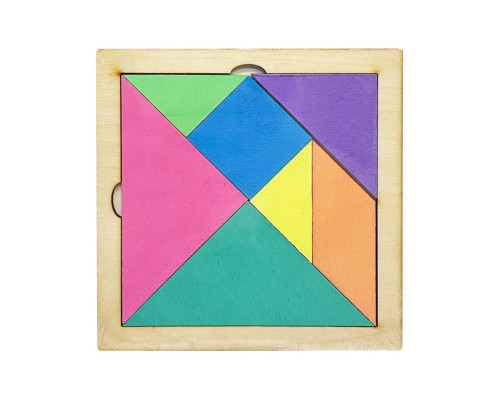 Дитяча розвиваюча іграшка "Танграм" AS-7112, О-00008 кольоровий, дерево, 12х12 см