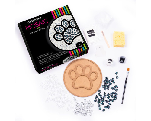 Набор для творчества стеклянная мозаика "Черная лапа" MA2031, 2 уровень