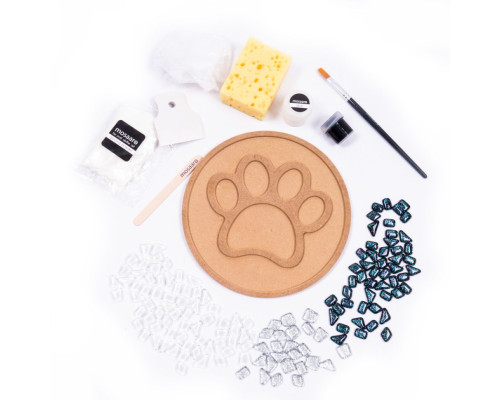 Набор для творчества стеклянная мозаика "Черная лапа" MA2031, 2 уровень