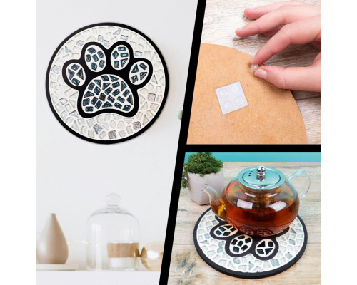 Набор для творчества стеклянная мозаика "Черная лапа" MA2031, 2 уровень