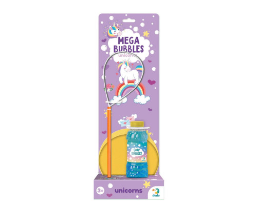 Мильні бульбашки "Mega Bubbles Єдиноріжки" 500118 з тарілкою 450 мл