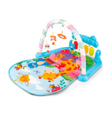 Дитячий розвиваючий килимок 972, 72х47 см, дуга, підвіски 5 штук, брязкальце