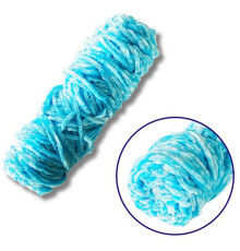 Пряжа плюшева синель PP110, 100 грам, 100% поліестер, павич блакитний
