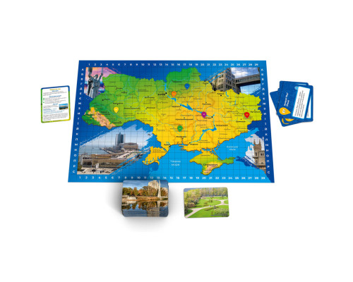 Настольная игра "Угадай локацию: Украина" R098UA 72 карты, карта Украины