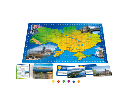 Настольная игра "Угадай локацию: Украина" R098UA 72 карты, карта Украины