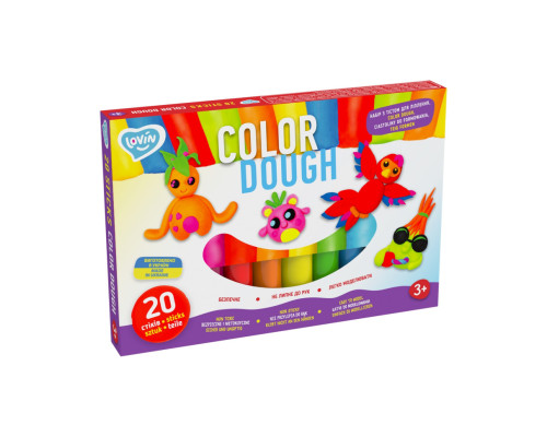 Набір для ліплення з тістом Color Dough 41204, 20 стиків