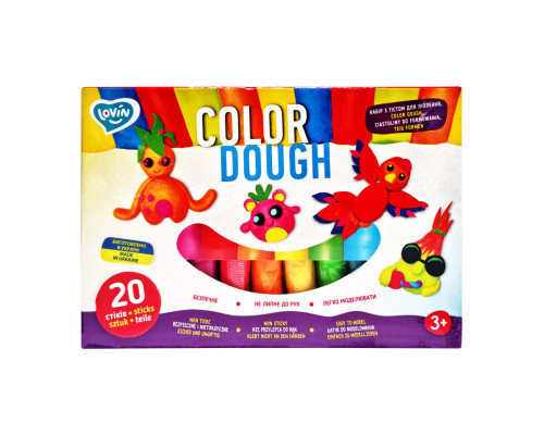 Набір для ліплення з тістом Color Dough 41204, 20 стиків