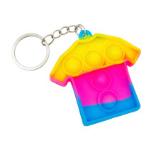 Детский антистресс-брелок Pop It мини Футболка AA3641-6 силикон, 6,3х5,5х1 см