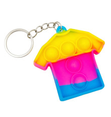 Детский антистресс-брелок Pop It мини Футболка AA3641-6 силикон, 6,3х5,5х1 см