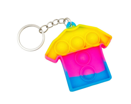 Детский антистресс-брелок Pop It мини Футболка AA3641-6 силикон, 6,3х5,5х1 см