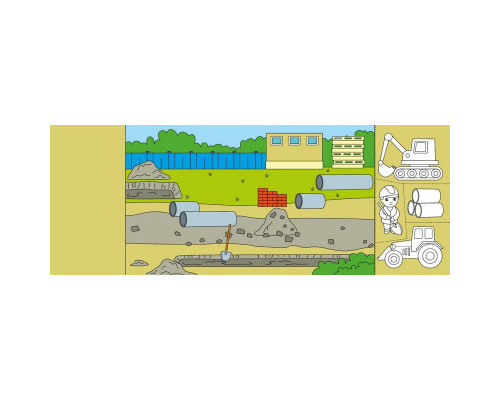 Дитяча книжечка-розмальовка "Хто будує дім?" 1364005