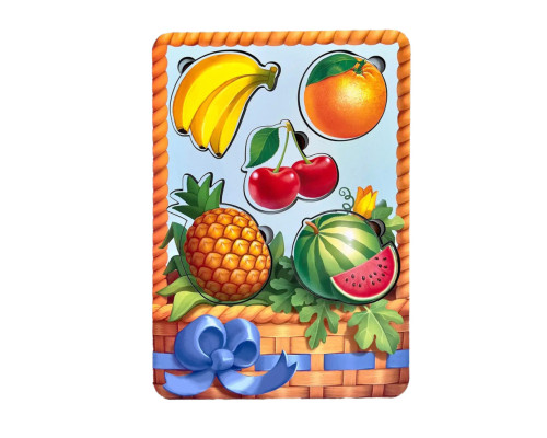 Настольная развивающая игра "Корзина с фруктами-1" Ubumblebees (ПСФ044) PSF044 сортер-вкладыш